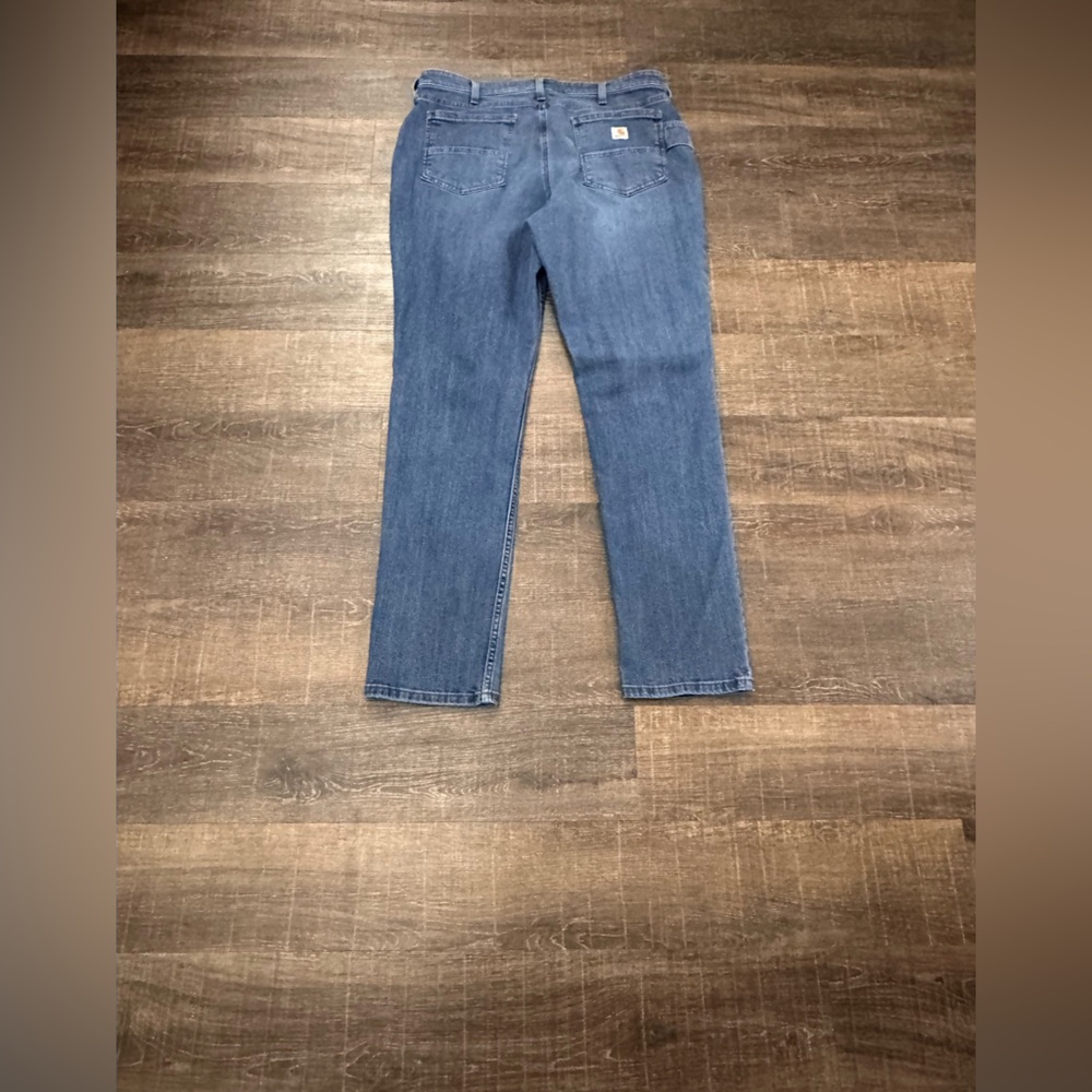 Carhartt Women's Medium Blue Wash High Rise Jeans Size 16 Tall - Picture 2 of 6